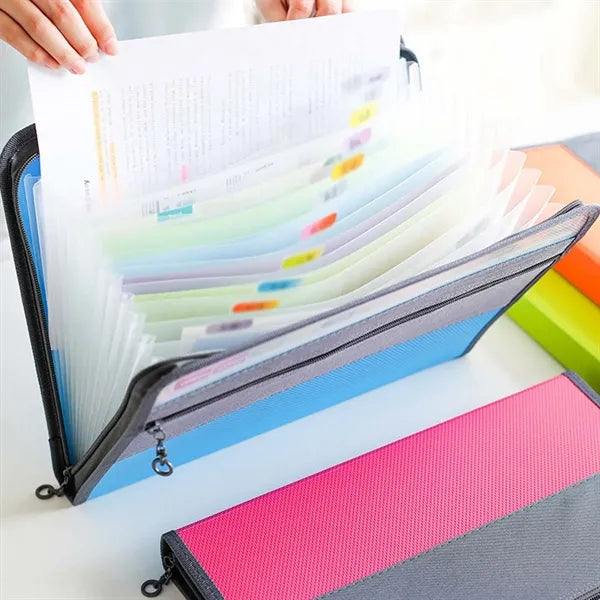 College office expanding zipper accordion file organizer