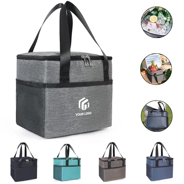 Portable picnic leakproof large insulated cooler lunch bag