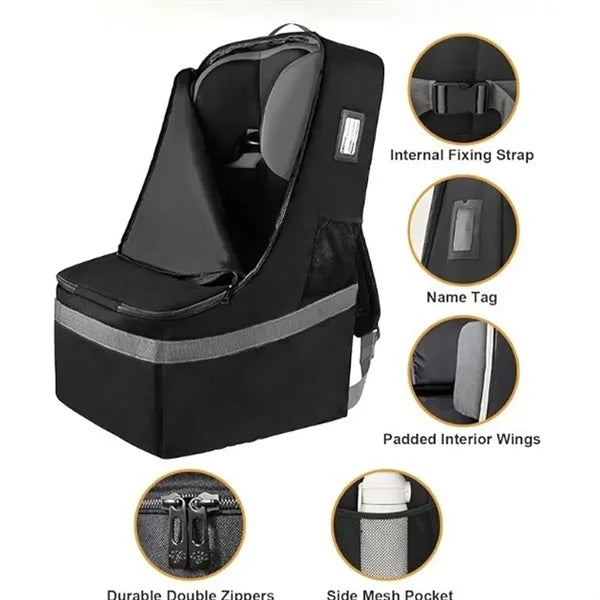 Heavy duty airplane padded car seat travel bag backpack