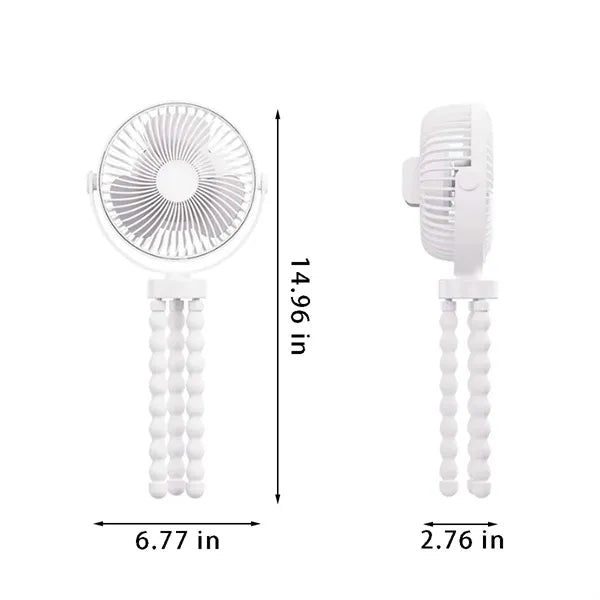 Baby travel essential portable flexible clip on stroller fan