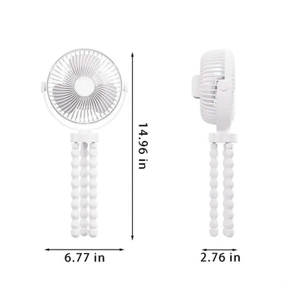 Baby travel essential portable flexible clip on stroller fan