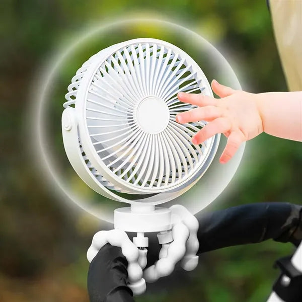 Baby travel essential portable flexible clip on stroller fan