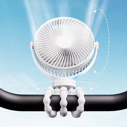 Baby travel essential portable flexible clip on stroller fan