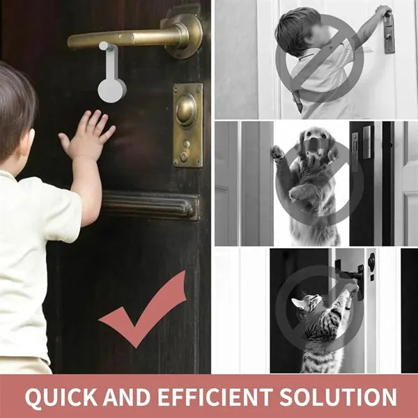 Child proof safety press rotation operation door lever lock
