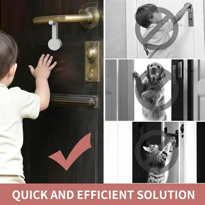 Child proof safety press rotation operation door lever lock