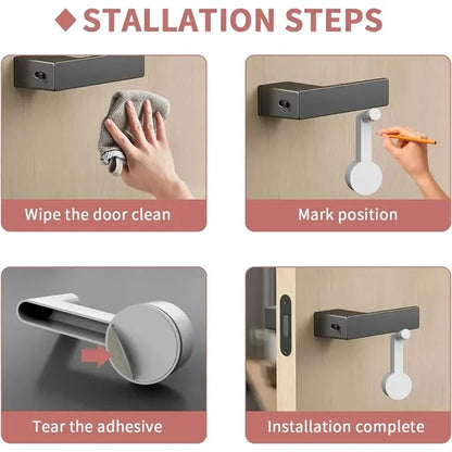 Child proof safety press rotation operation door lever lock