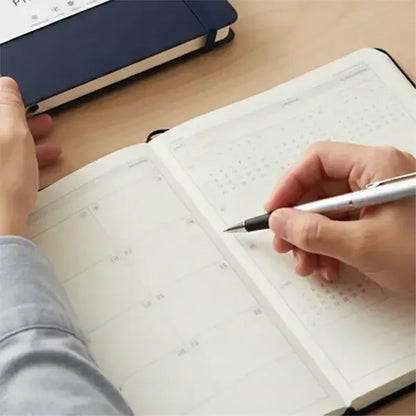 A5 Notebook Planner with Leather Hardcover