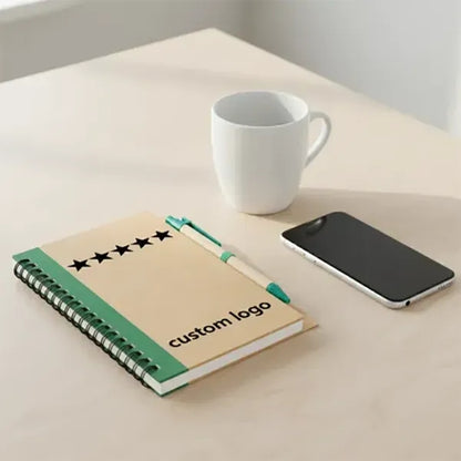 Kraft Paper A5 Notebook With Pen