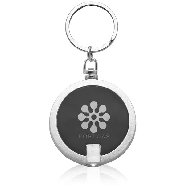 Round LED Keychain