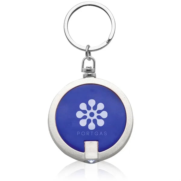 Round LED Keychain