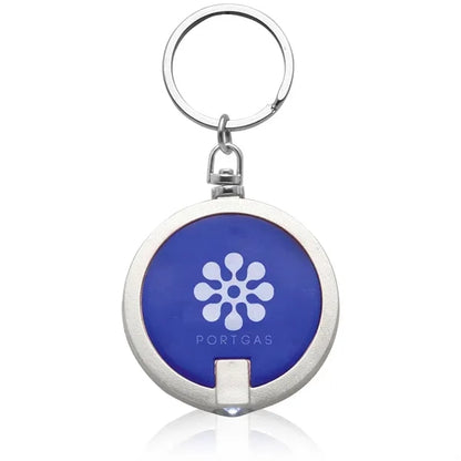 Round LED Keychain