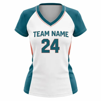 Sublimated Women's Football Fanwear Jersey (Mesh Siding)