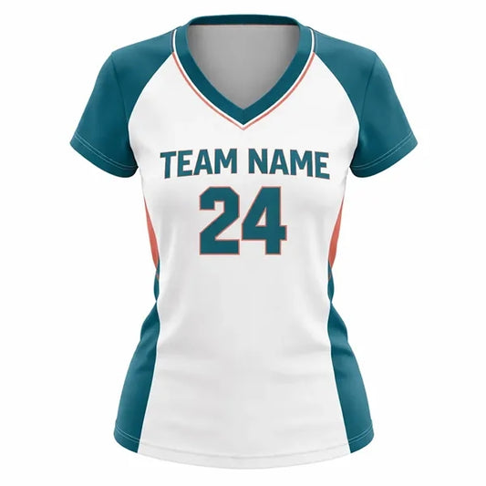 Sublimated Women's Football Fanwear Jersey (Mesh Siding)