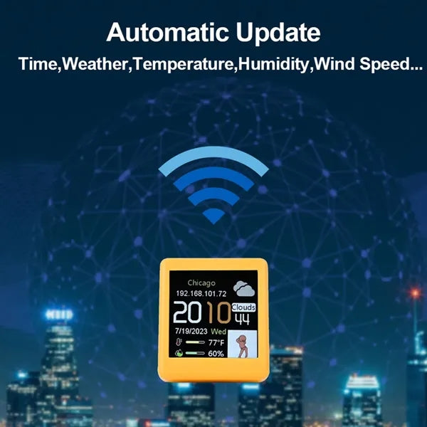 Creative gift weather temperature display mini digital clock