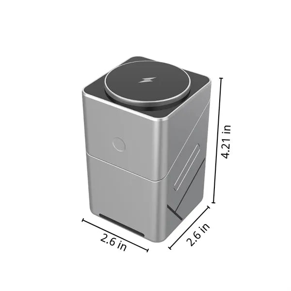 3 in 1 rotating wireless charger stand charging station