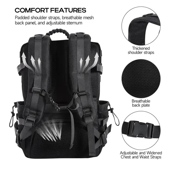 Molle System Tactical Military Backpack with Shoe Storage
