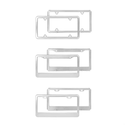 Stainless Steel License Plate Frame With Screw Kit
