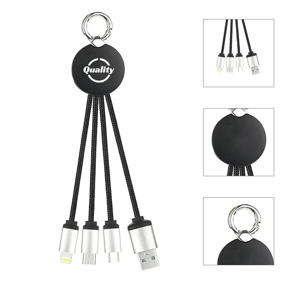 3 in 1 Light Up  Short Charging Cable