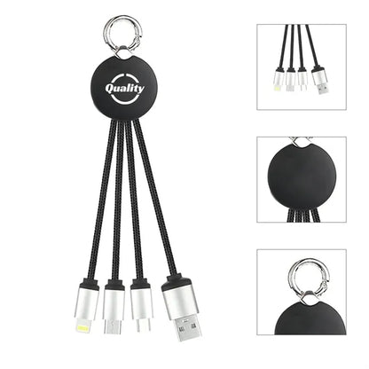 3 in 1 Light Up  Short Charging Cable
