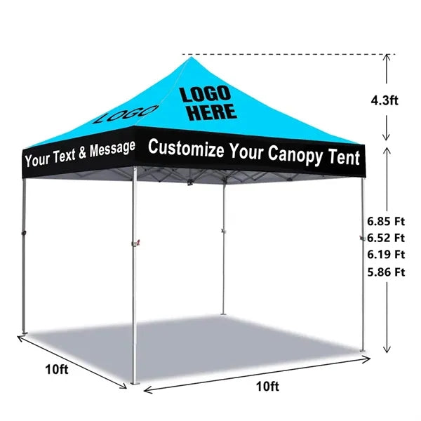 Custom 10x10 Canopy Tent with Logo for Outdoor Events