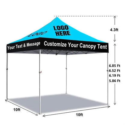 Custom 10x10 Canopy Tent with Logo for Outdoor Events