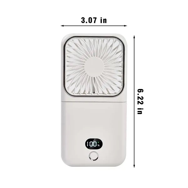 Travel essential 3in1 power bank compact mirror portable fan