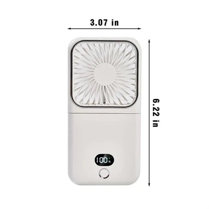 Travel essential 3in1 power bank compact mirror portable fan