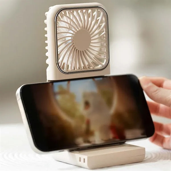 Travel essential 3in1 power bank compact mirror portable fan