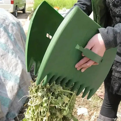 Durable yard garden work large leaf scoop hand rakes grabber
