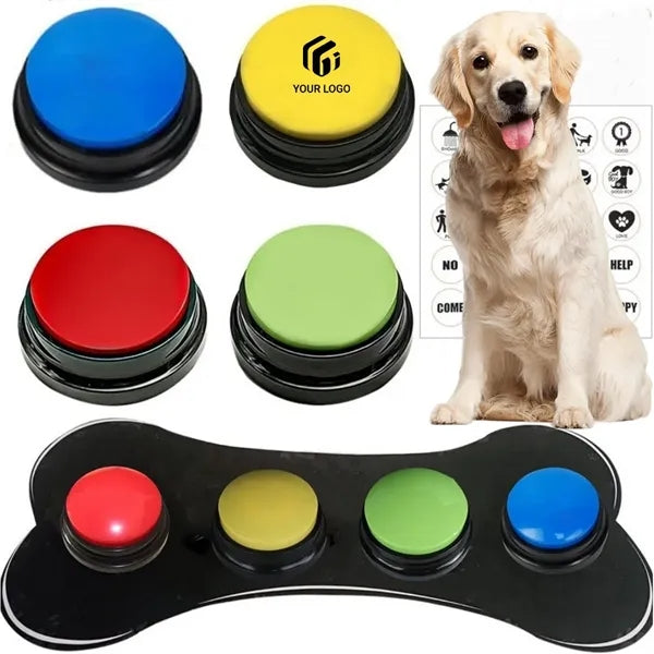 Dog cats pet training talking voice recording button set