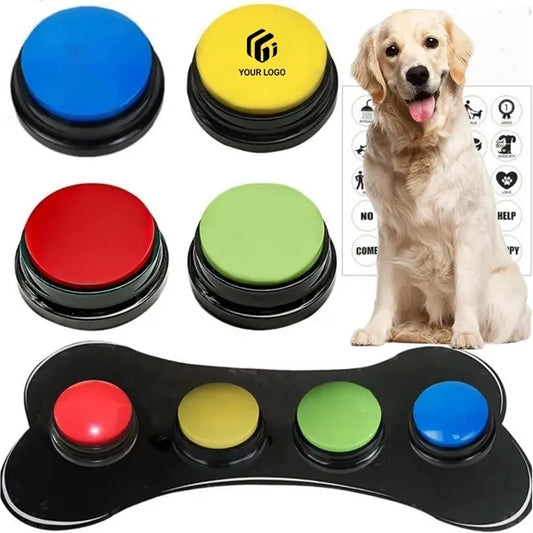 Dog cats pet training talking voice recording button set