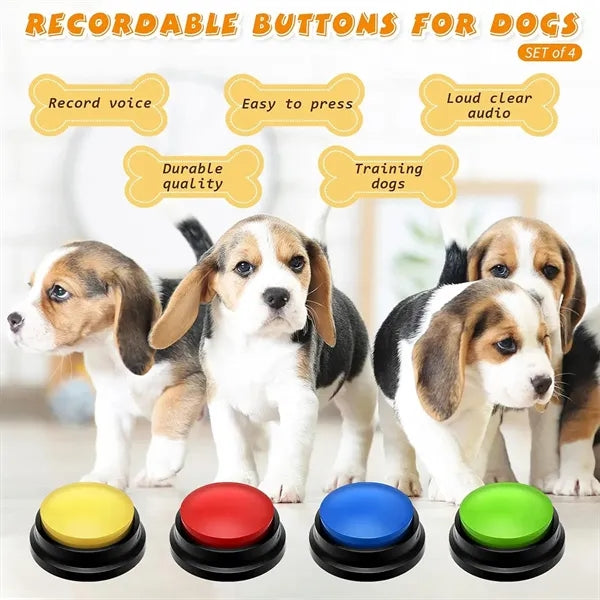 Dog cats pet training talking voice recording button set
