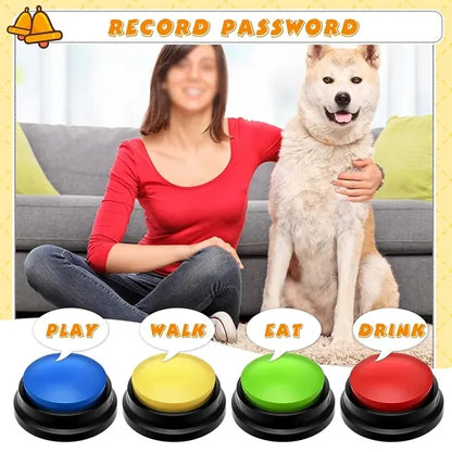 Dog cats pet training talking voice recording button set