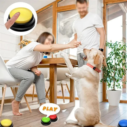 Dog cats pet training talking voice recording button set