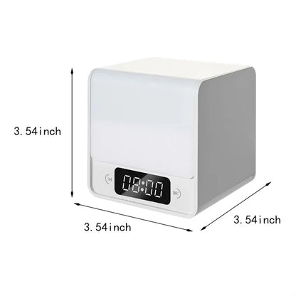 Dimmable rechargeable 2 in 1 LED cube night light with clock