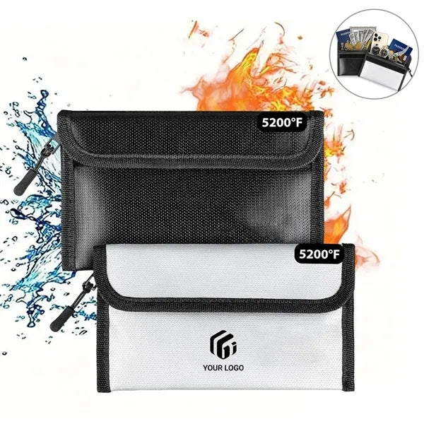 Durable Fireproof Waterproof Travel Passport Document Bag