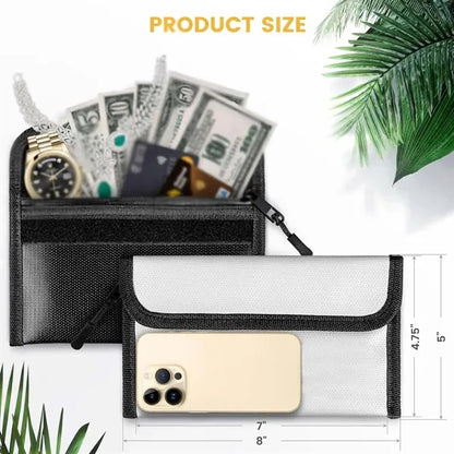 Durable Fireproof Waterproof Travel Passport Document Bag