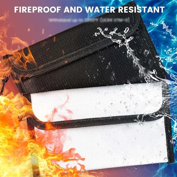 Durable Fireproof Waterproof Travel Passport Document Bag