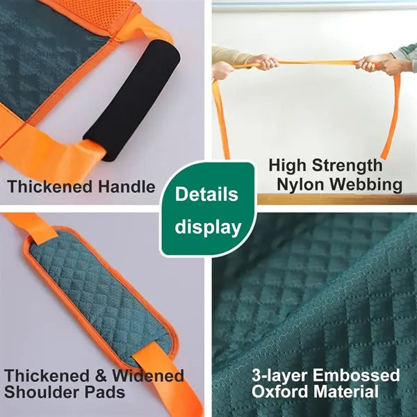 Large Patient Transfer Bed Positioning Pad with Handles