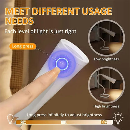 Portable rechargeable led removable foldable table light
