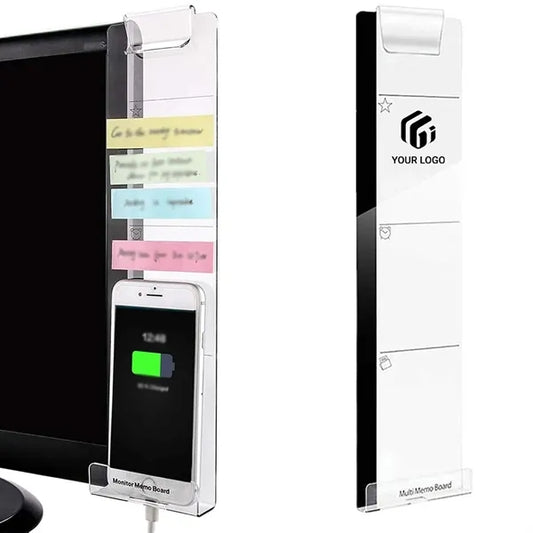 Multifunction computer monitor acrylic organizer memo board