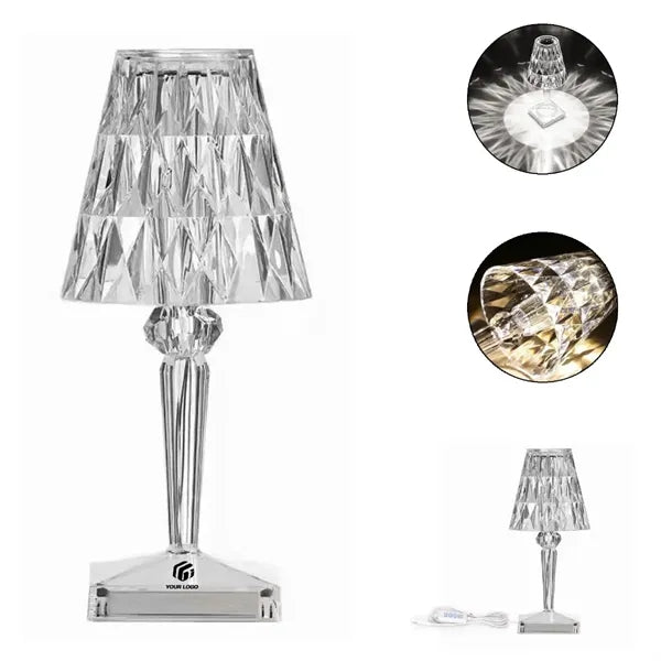 Portable romantic decor acrylic crystal table desk lamp