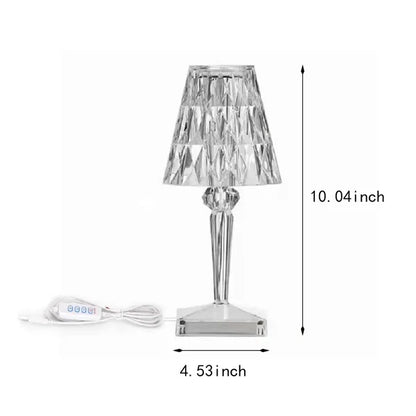 Portable romantic decor acrylic crystal table desk lamp