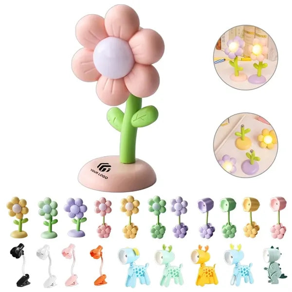Cute Mini Magnetic Decor Kids Gift Lamp Flower Night Light