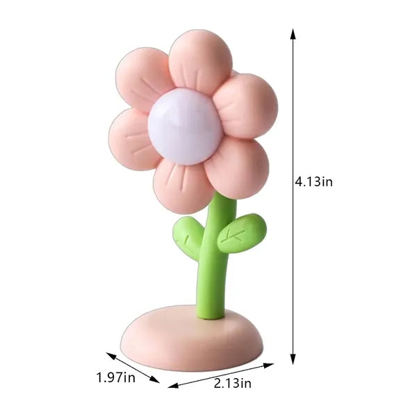 Cute Mini Magnetic Decor Kids Gift Lamp Flower Night Light