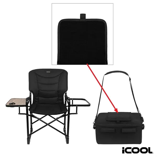 iCOOL Twin Peaks Deluxe Camping Chair With 18-Can Cooler