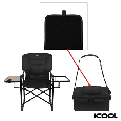 iCOOL Twin Peaks Deluxe Camping Chair With 18-Can Cooler
