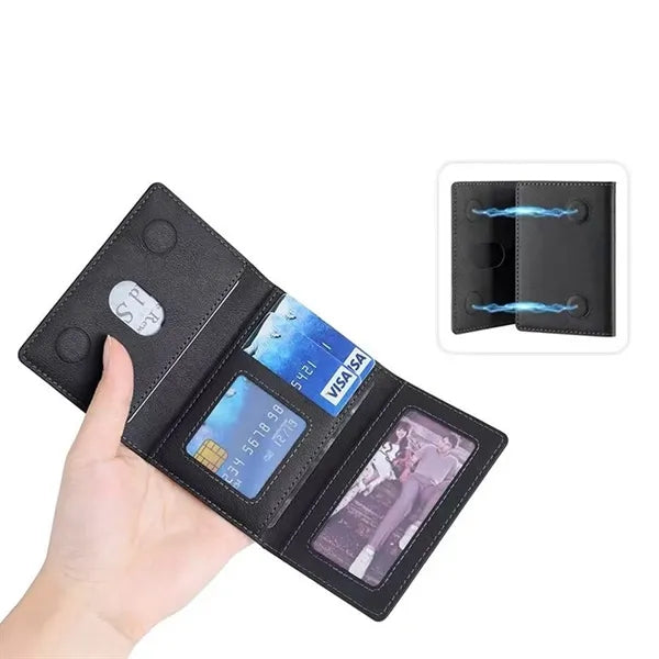 MagSafe Magnetic PU Leather Trifold Wallet