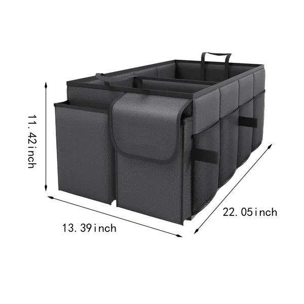 Large capacity sturdy foldable car storage trunk organizer