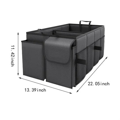 Large capacity sturdy foldable car storage trunk organizer